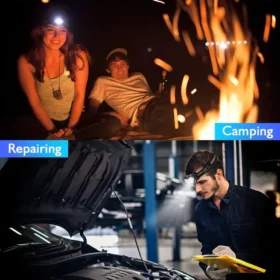 LED headlamp adjustable elastic headband helmet compatible outdoor lights KSA PTMYLE