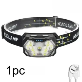 sssssssssssssssssssssLED Headlamp 9 LED USB Rechargeable Motion Sensor Headlight KSA – PTMYLE