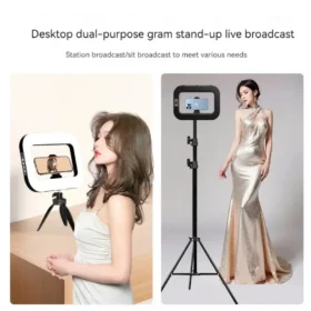 LED selfie light for live streaming desktop setup – ring light led PTMYLE