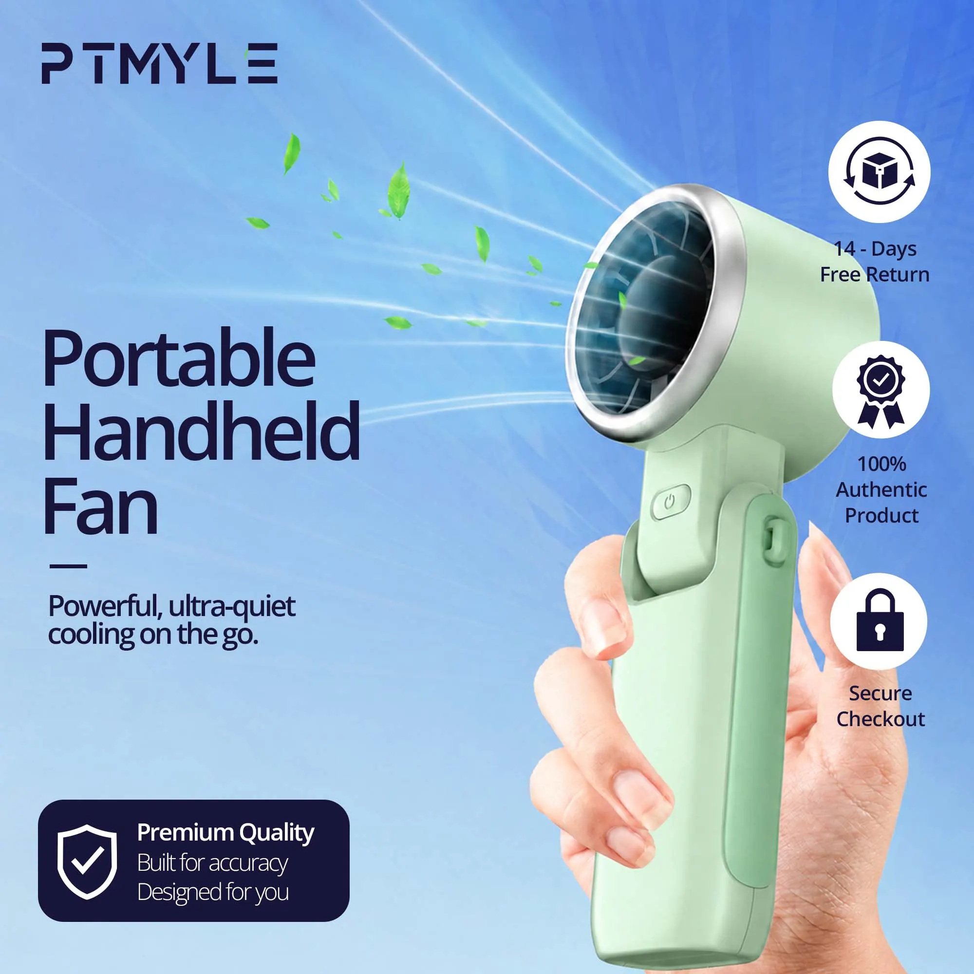 Best Portable Handheld Fan USB Rechargeable Personal Cooling Fan Travel KSA – PTMYLE