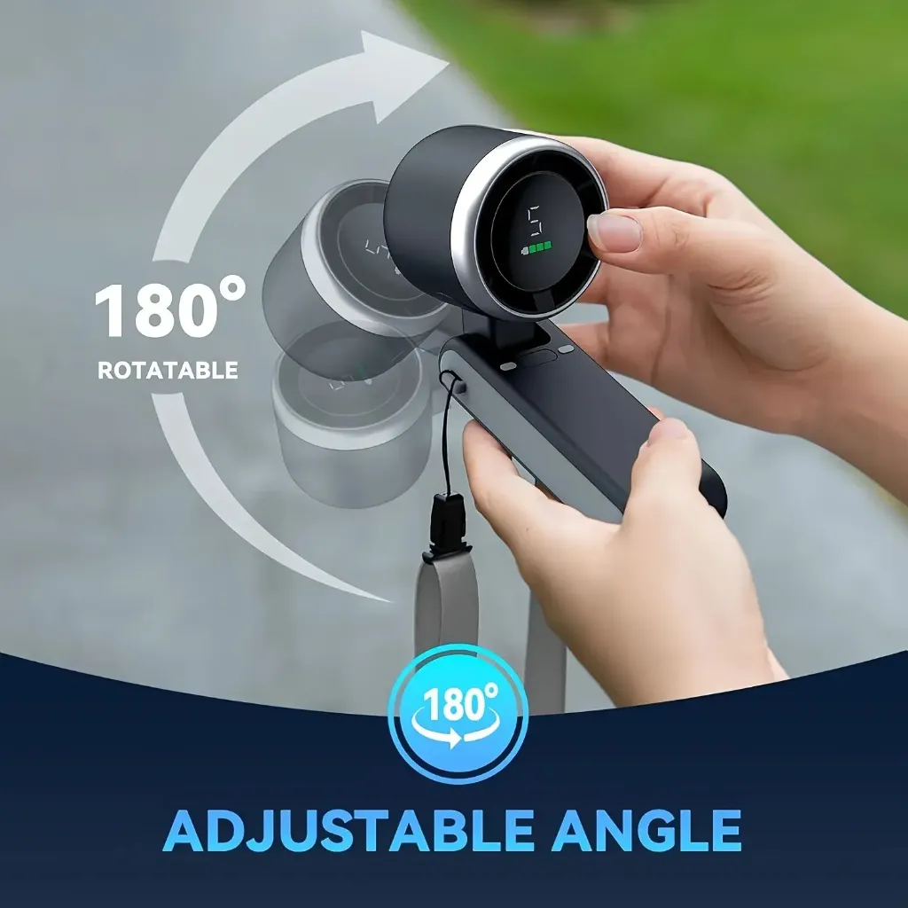 Foldable rechargeable handheld fan desk stand mode ultra quiet portable office fan PTMYLE KSA