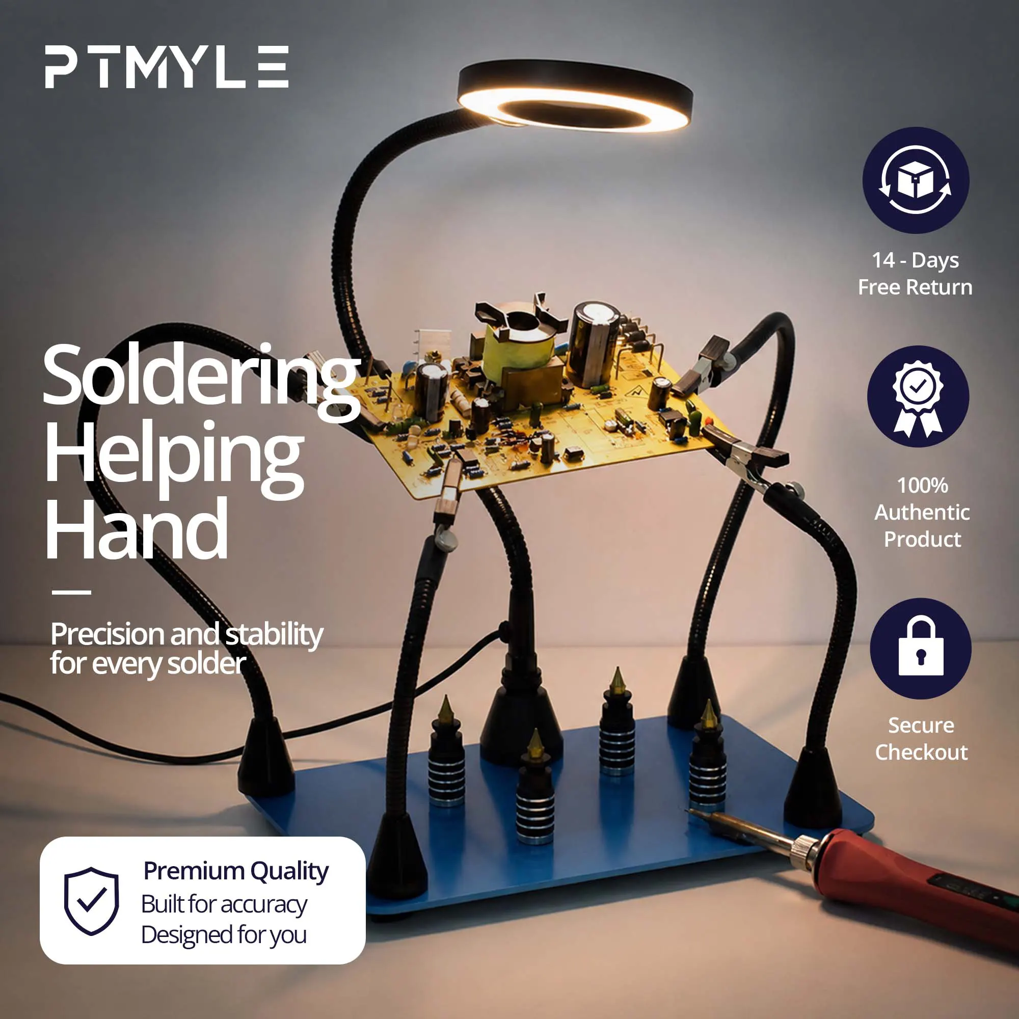 Soldering Helping Hands PCB Holder Third Hand Tool Electronic Repair KSA – PTMYLE