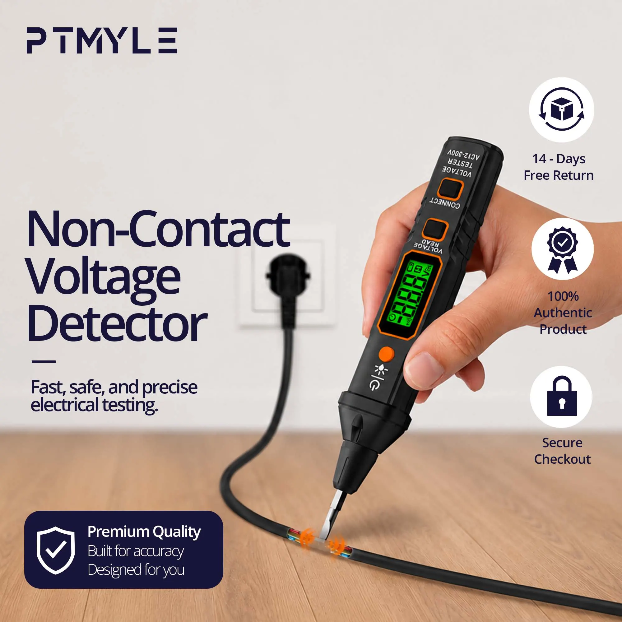 Voltage Tester Pen Non-Contact AC Voltage Detector 12V-1000V Digital KSA – PTMYLE