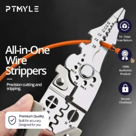 Multi function wire stripping pliers AWG holes detail – electrical wire stripping tool PTMYLE