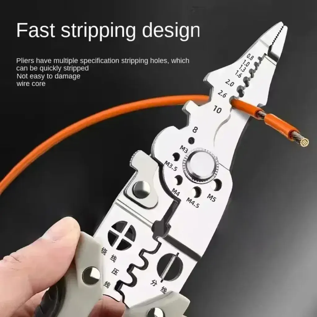 Wire stripping pliers crimping terminal connection – electrical pliers PTMYLE
