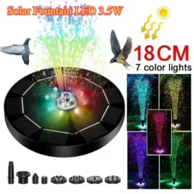 Solar fountain with 6 nozzles spray patterns floating solar water fountain garden fountain pump PTMYLE KSA