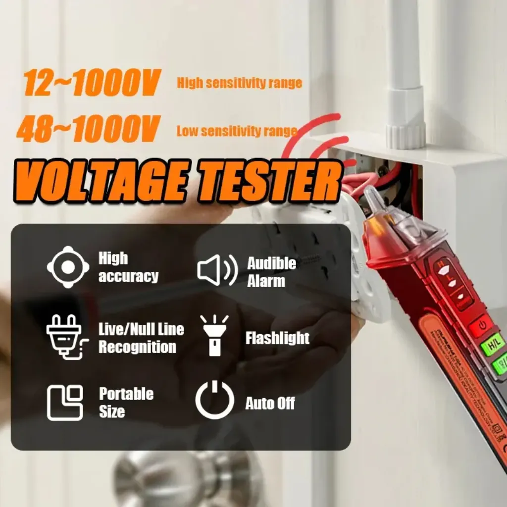 Voltage tester pen pocket clip portability electrical tools safety KSA PTMYLE