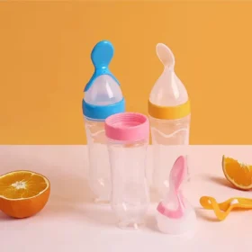 Baby Food Feeder Spoon Silicone Squeeze Baby Feeder Bottle Baby Feeding Accessories KSA – PTMYLE