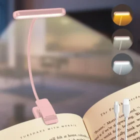 Book light for night reading 3 color modes warm cool daylight reading lamp PTMYLE KSA