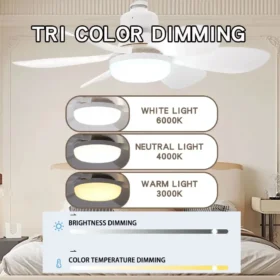 Ceiling fan light for living room installed – LED ceiling fan light with remote PTMYLE