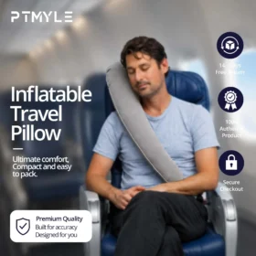 Inflatable Travel Pillow Foldable Neck Support Pillow Travel Accessories KSA – PTMYLE