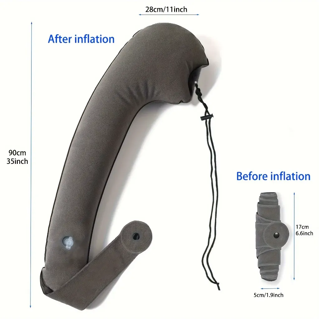 Travel neck pillow airplane neck support – inflatable travel neck pillow ksa PTMYLE