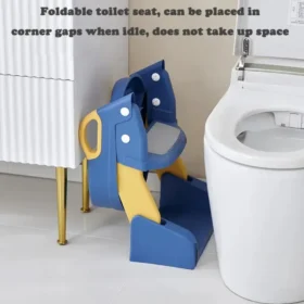 Children's foldable potty seat step stool mode – toddler toilet training ksa