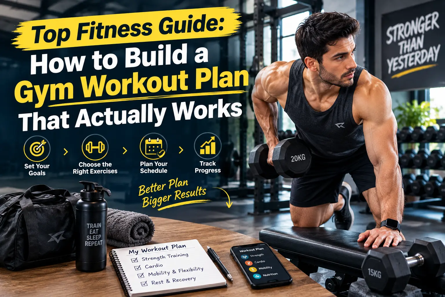 Top fitness gym workout plan for beginners with effective workout exercises